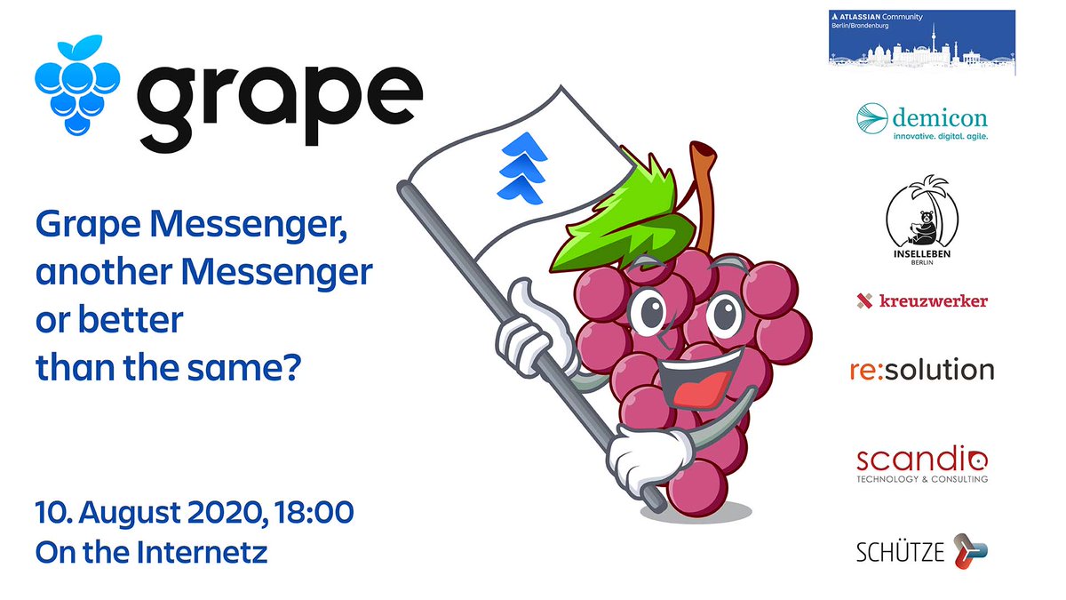 ACBEBB's tweet image. Today is the Day! Join us tonight for a #MondayNightSpecial with @PanholzerRobert and @felix_hau to learn more about @chatgrapecom and why mit may be the better messenger for all you @Atlassian needs. RSVP here: ow.ly/wmw150AOZyH
