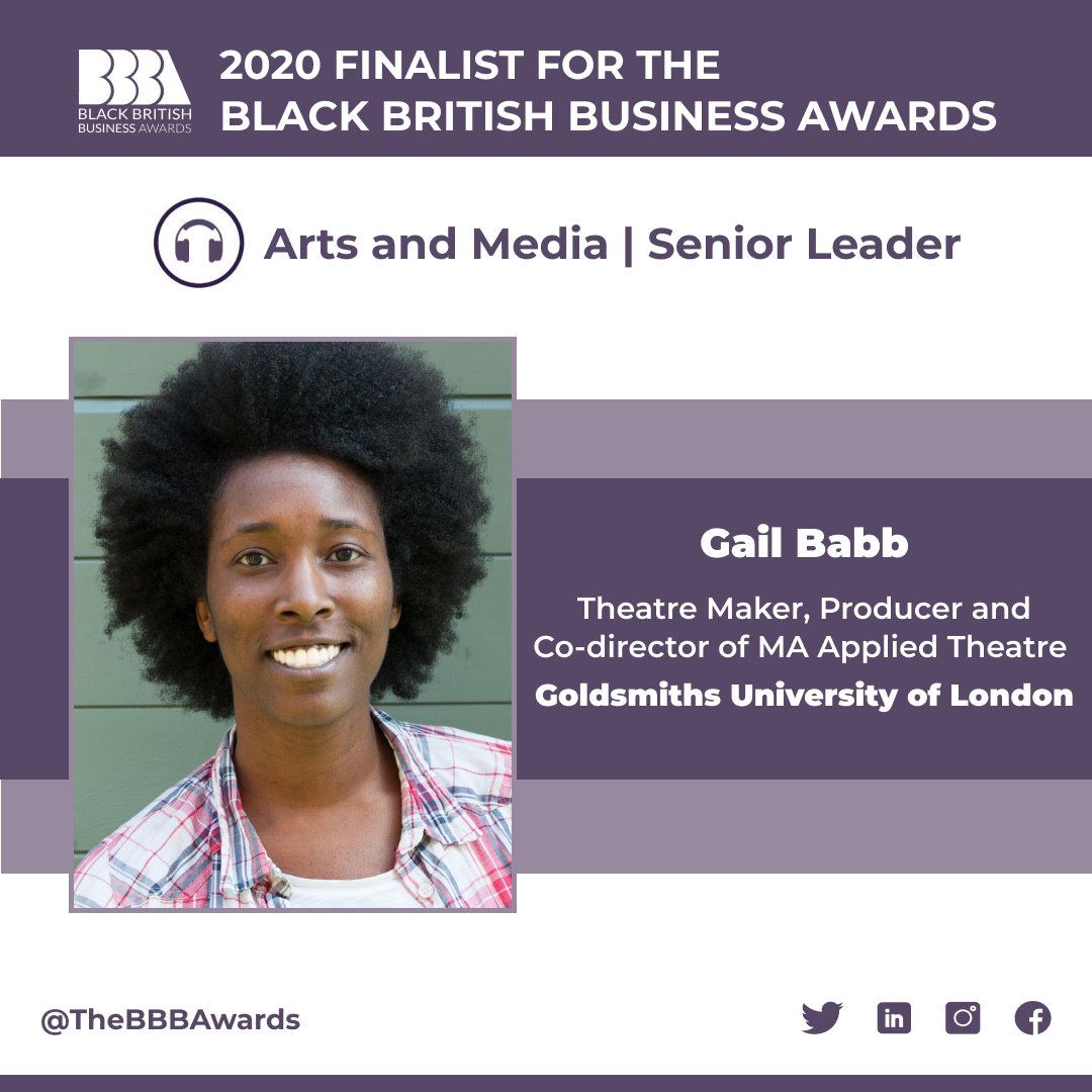 AfroBabb's tweet photo. Delighted to say I've been named an Arts &amp; Media finalist in the Black British Business Awards. Thanks @theBBBAwards! https://t.co/xr9KzQzBsq