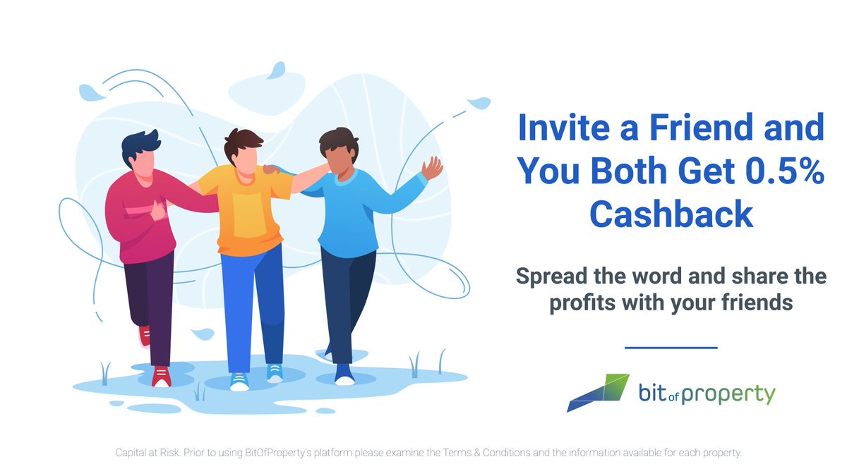BitOfProperty's tweet image. We have launched long-awaited 'Invite a Friend' feature 🎉🎉 Let your friends become property investors like yourself 🏘️
Start spreading the word 👉bitofproperty.com/signup

#passiveincome #realestateinvesting #referral