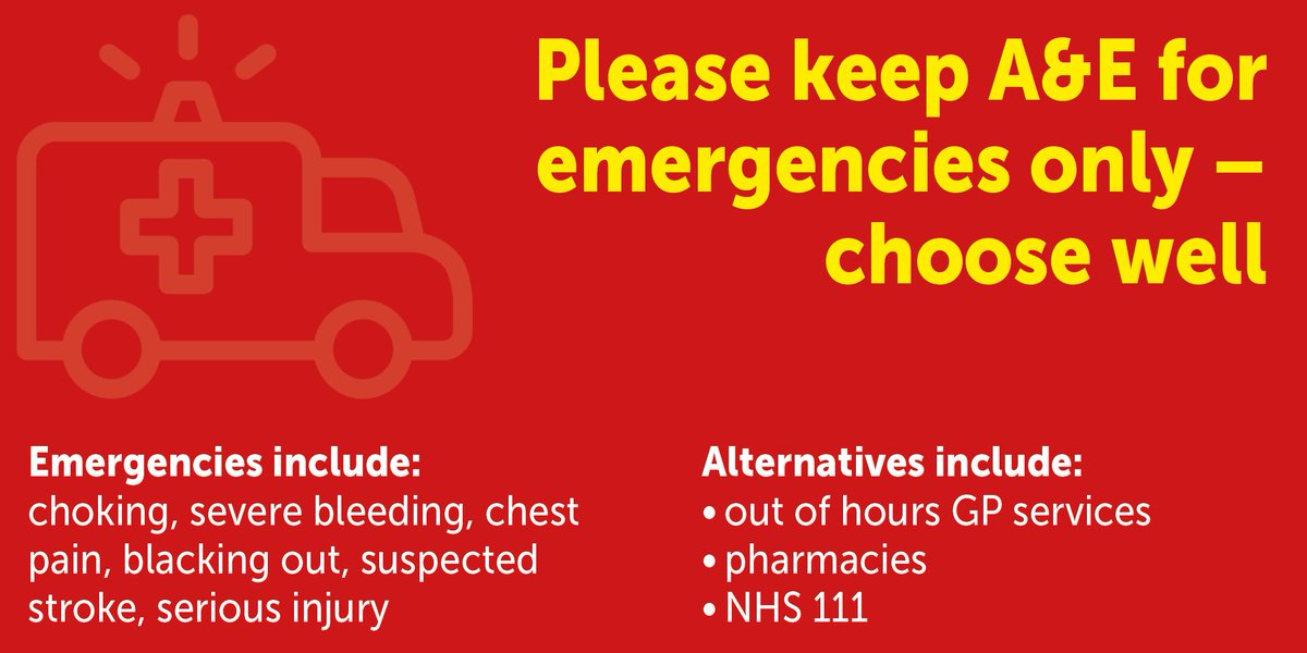 StockportNHS's tweet photo. We are experiencing very high demand in our A&amp;E dept right now @ED_SteppingHill - Remember to keep A&amp;E for emergencies only, and use alternatives where you can - including GP services, pharmacies and NHS 111 https://t.co/9OVgRH3gW6 https://t.co/RGDXU3UxNk