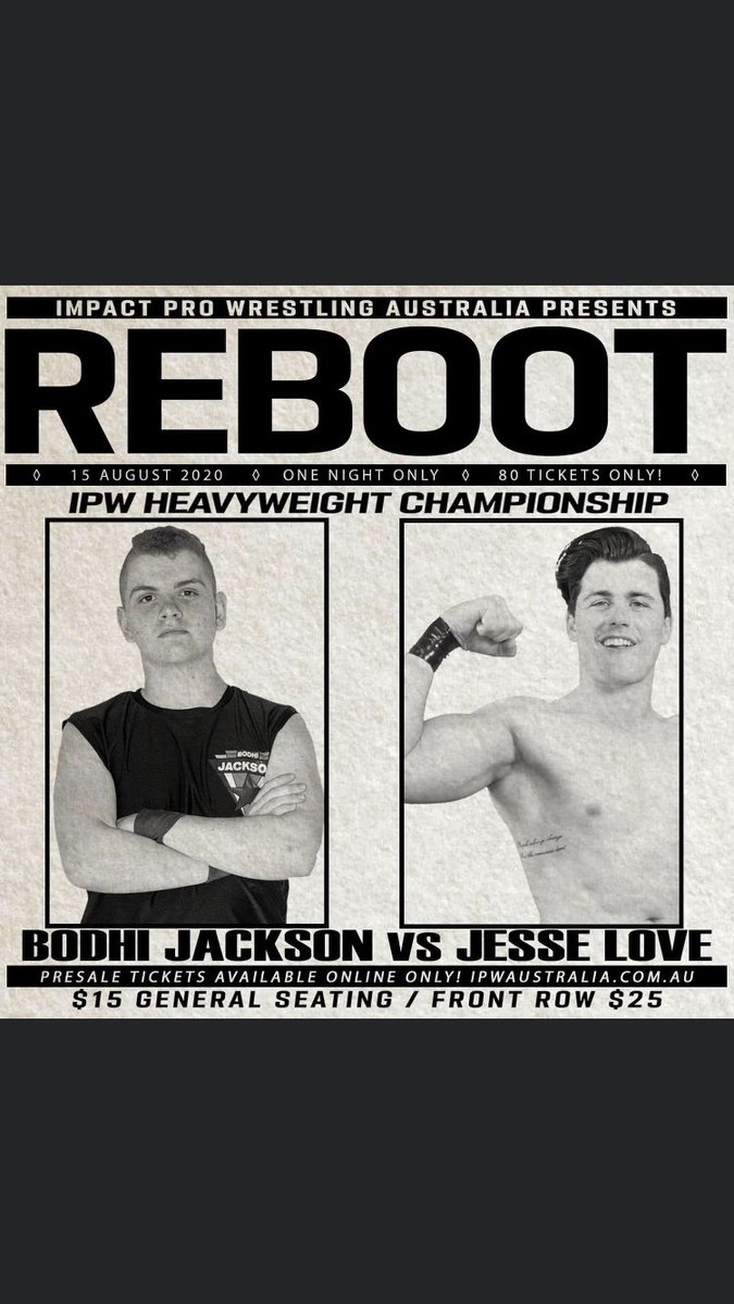 IPW_Australia's tweet photo. Don’t be the one to miss #IPWAustralia get the #Reboot. Be sure to book your tickets at https://t.co/kxcuT2bKpO as they are selling out fast #EverythingElseIsFake #ipwaustralia https://t.co/ytxtCvPZCx