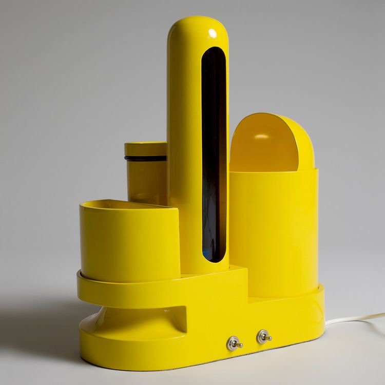 Rimorchiatore, multi purpose desk object (vase, ashtray & two lights), the great Gae Aulenti, 1967