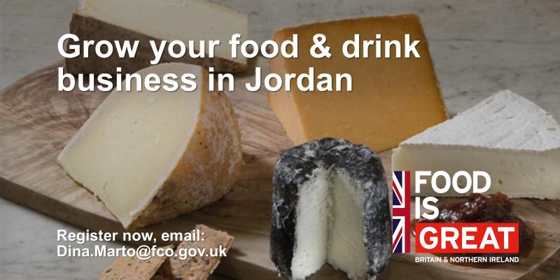 Our Commercial Director Tim Page lnkd.in/gEa_Z44 is delighted to be speaking in the #DIT UK Food and Drink Webinar tomorrow (11th August) as part of the #exportingtojordan series