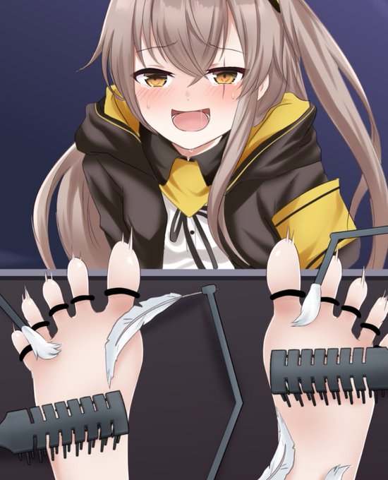 skebでご依頼いただいたドルフロのUMP45ちゃん!壁足くすぐりです#くすぐり 