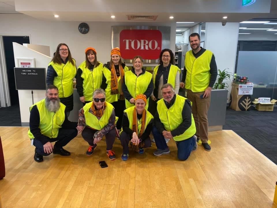 toroaus's tweet photo. Team Toro raised over $4300 in the Walk a Mile in My Boots for @HuttStCentre in Adelaide on Friday 7 August. The Walk a Mile challenge raises funds to help end homelessness. Great job team! #walkamile #torogives #huttstreet. https://t.co/tcURSG0Elw