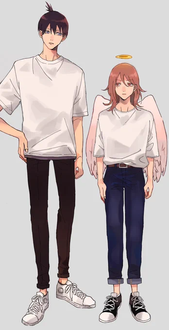 みんなで遊ぶとき無難な服選んだつもりがカップルみたいになったときのアキ天 