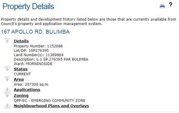 Brisbane City Council's pdonline.brisbane.qld.gov.au/'s property details for the Bulimba Barracks site .. #bulimbabarracks #masterplannedcommunity #residentialmasterplannedcommunity #bulimba #brisbane #queensland