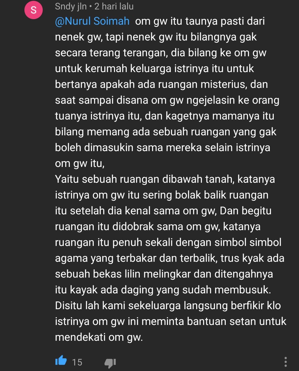 _ariskaf's tweet photo. Menemukan cerita creepy di kolom komennya @nessiejudge. Tolong buat sendernya, ini dibuat thread yaaa 🙏 https://t.co/1kFeRBXMxJ