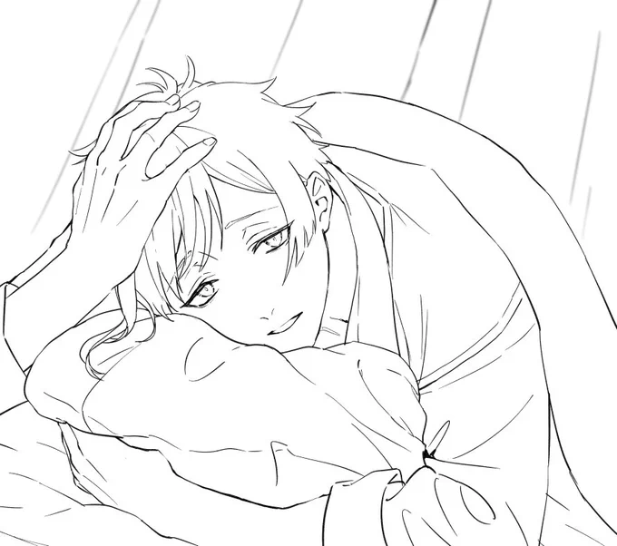 @tos とんでもなく迷走したので線だけ供養 フロイド…また描くね… 