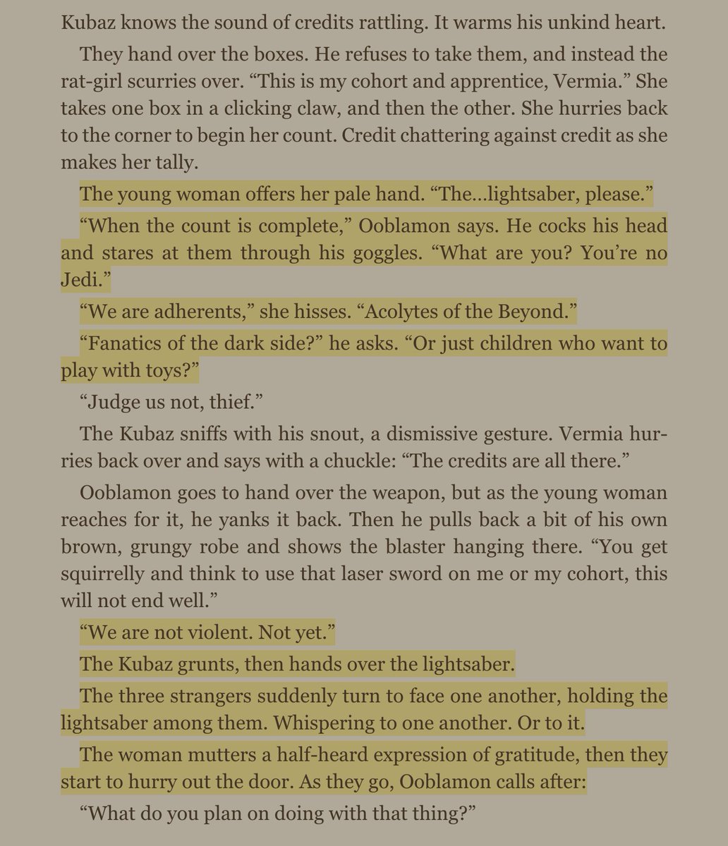 Anyway, this group is called: The Acoyltes of the BeyondTheyre not force sensitive themselves but their whole thing before Exegol is tracking down sith relics to either sacrifice or use. They claim to get instructions from Sith past in their dreamsLook at the line about death