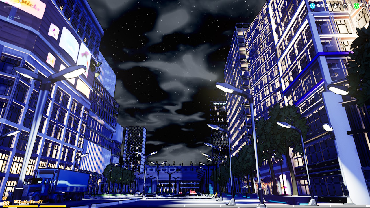 ピンクのギタリスト 都会は深夜でも眠らない とても時間がかかりましたが 都会を作りました このような世間なので外に出ず ゲームで作って遊ぶのはいいですよね Heart Or Rtお願いします フォートナイトクリエイティブ シオス建築コン2 T Co