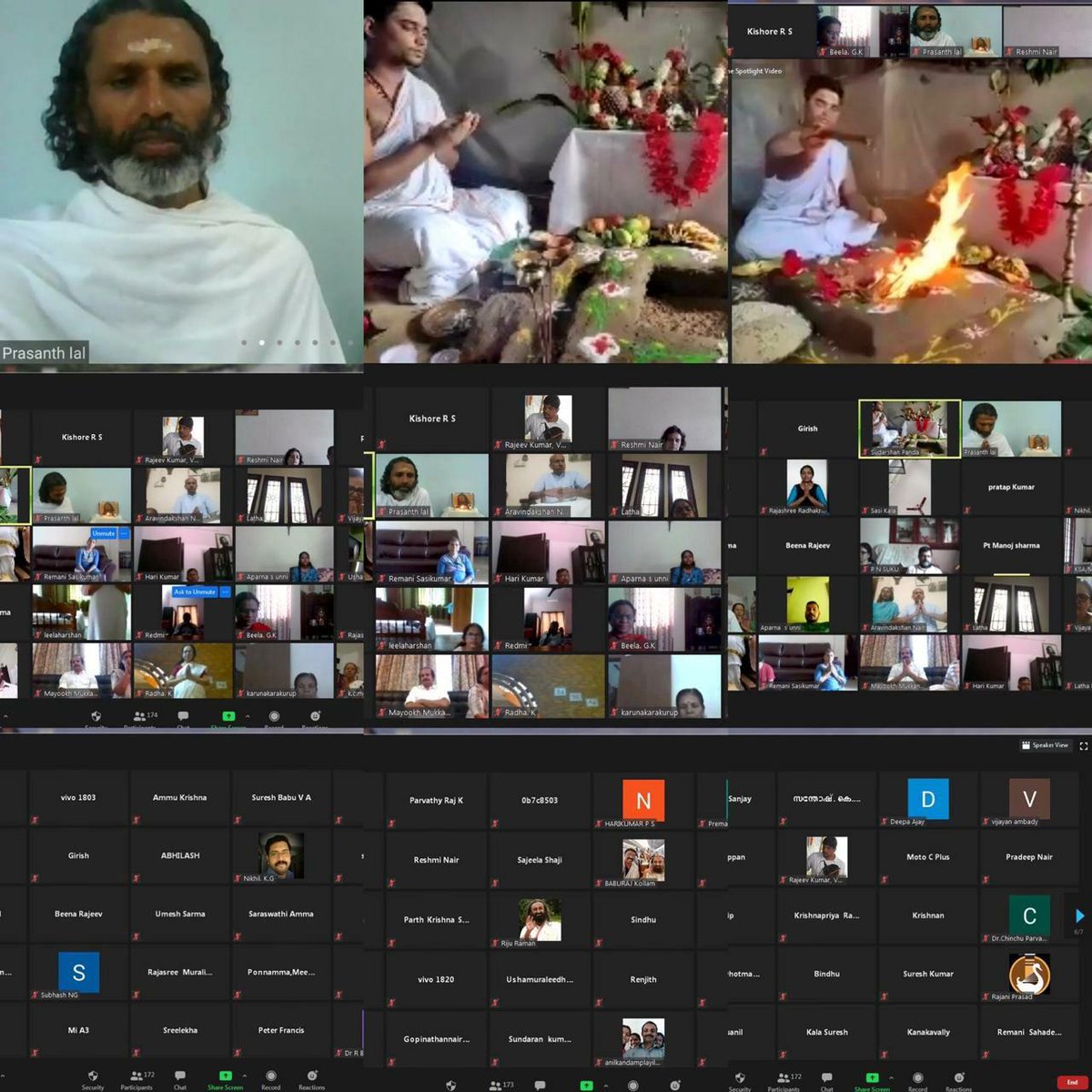 vdskerala's tweet photo. With the blessing of Gurudev @SriSri Ravishankar Ji @vdskerala  Conducted first Online Karkidaka Masa (Shravan Masa) Dhanwanthri Homa on 19th July 2020. https://t.co/rN8mGlqbVV