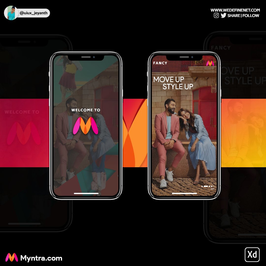 uiuxjeyanth's tweet photo. Myntra Application Design,  
#uiux #UI #DesignHacks #application #designers #FolloMe  #myntra #Fashionable #Fascist #inspire #design https://t.co/htOPLu8bxJ