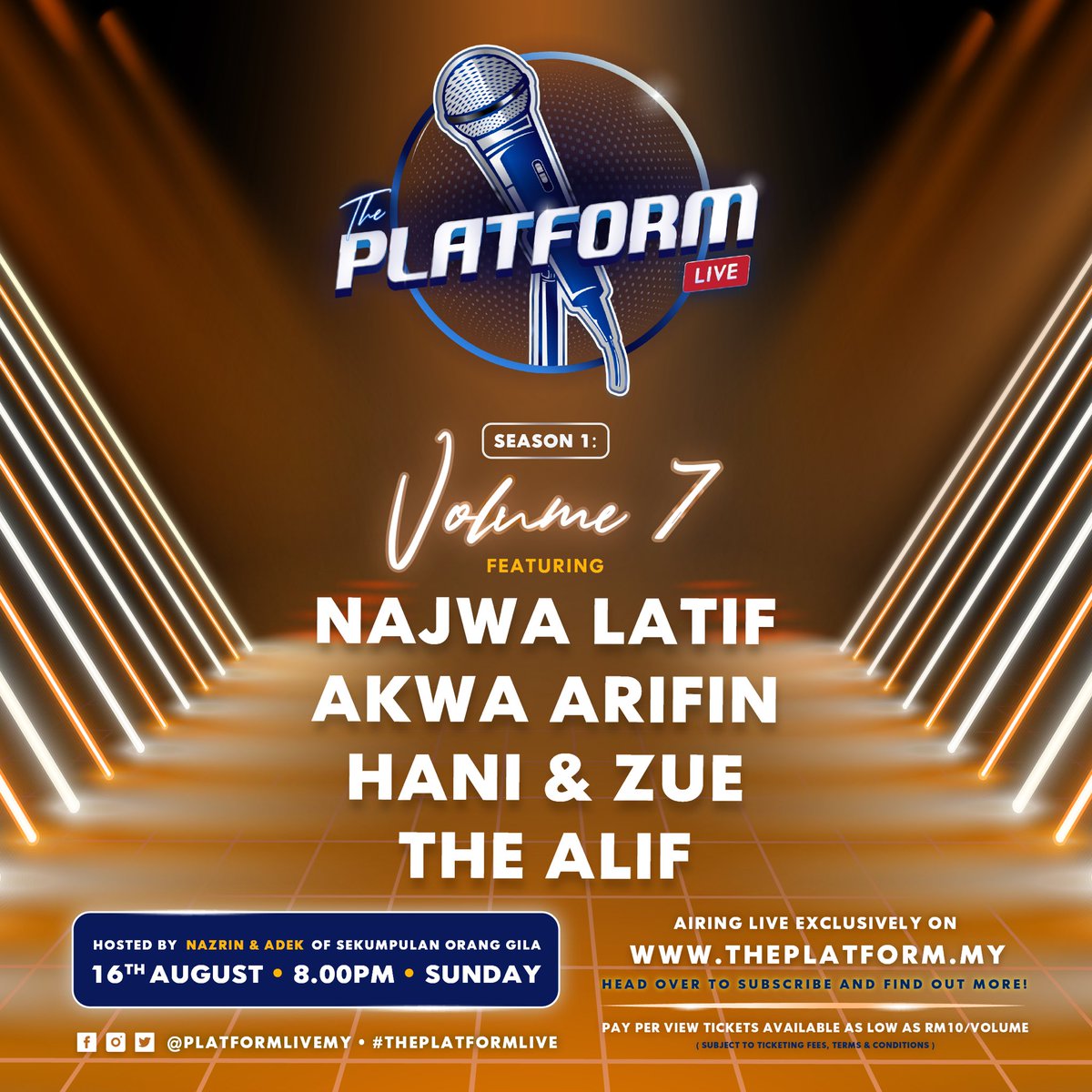 The_Art_Is's tweet photo. This Sunday 16 AUG  at 8:00pm exclusively on https://t.co/70gMKw2Mus  Single Passes for Vol.7 are available on our website! #ThePlatformLive https://t.co/PlWeZ0uwRM