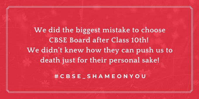RXREDDY2's tweet photo. @cbseindia29 @Priyans90748831 @HRDMinistry #studentagainstcbse #studentagainstcbse #studentagainstcbse #CBSE_ShameOnYou #CBSE_ShameOnYou #CBSE_ShameOnYou #CBSE_ShameOnYou #CBSE_ShameOnYou #CBSE_ShameOnYou #cancelcompartmentexams2020 #cancelcompartmentexams2020 #cancelcompartmentexams2020 https://t.co/blPOIkg8Mw