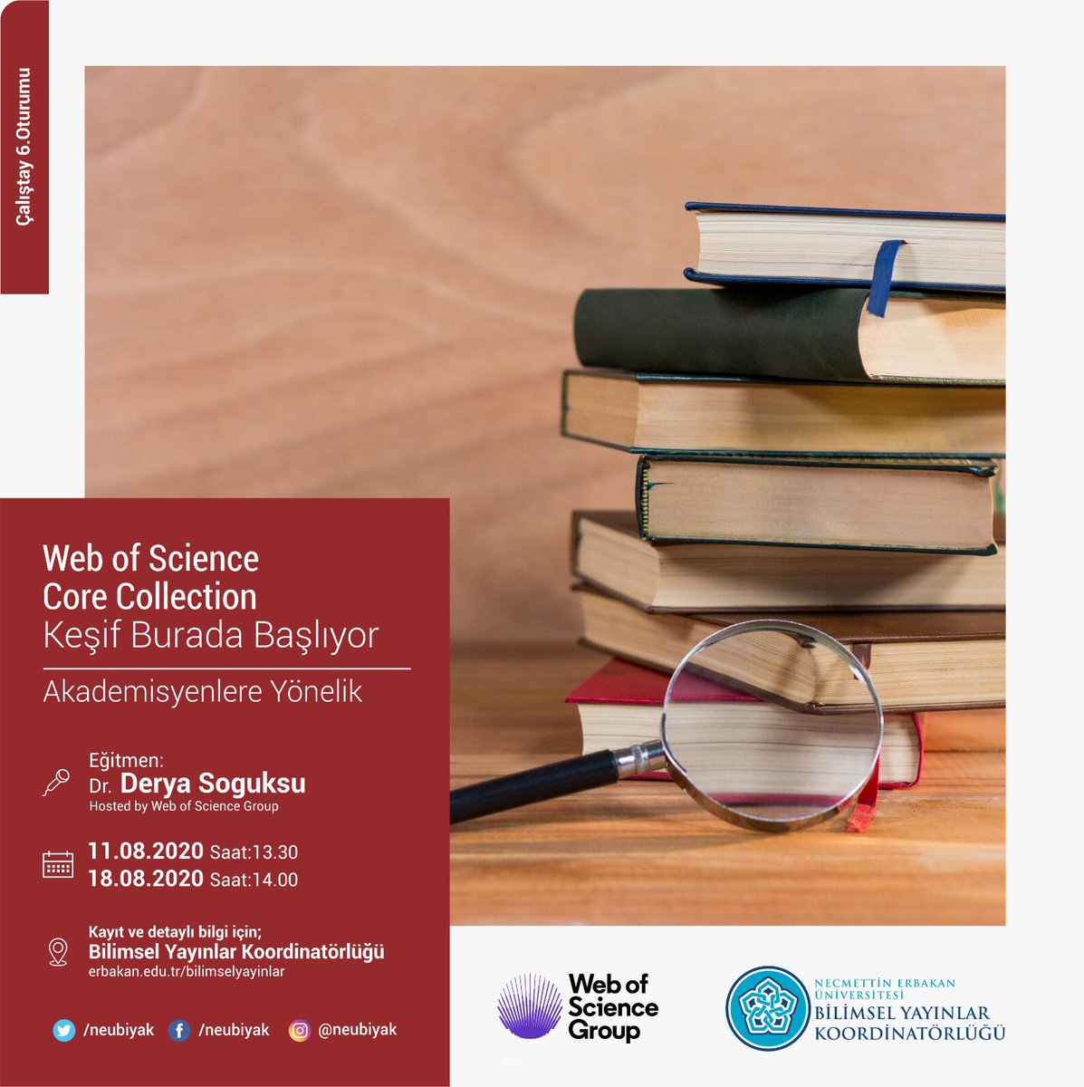 neubiyak's tweet photo. 📣 Web of Science Group tarafından Ağustos ayında bilimsel araştırmalar ile ilgili online eğitimler düzenleyecektir.
🔎Eğitimlerin içeriği hakkında bilgi almak ve KAYIT olmak için 👇https://t.co/sCZEZUFVdw https://t.co/PSf0cT8eyi
