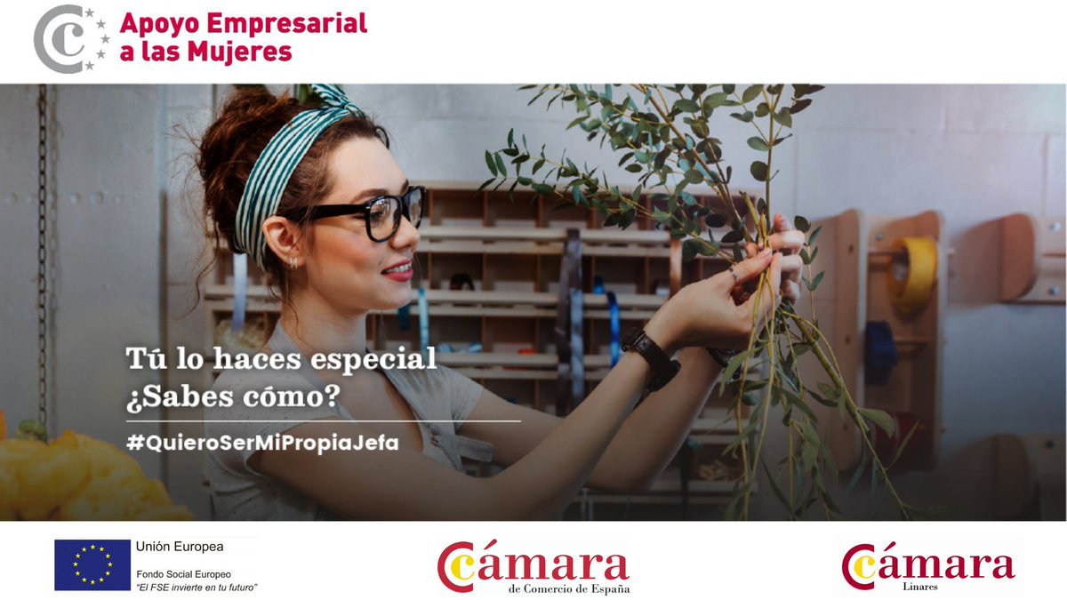 CamaraLinares's tweet photo. El @Programa_PAEM ofrece acciones de sensibilización sobre las posibilidades del emprendimiento femenino, así como asesoramiento 'on line', consulta en @CamaraLinares Programa Gratuito. Financiado por el Fondo Social Europeo (FSE).
#ProgramaPaem #camaracomerciolinares https://t.co/FQA0yDvu3c
