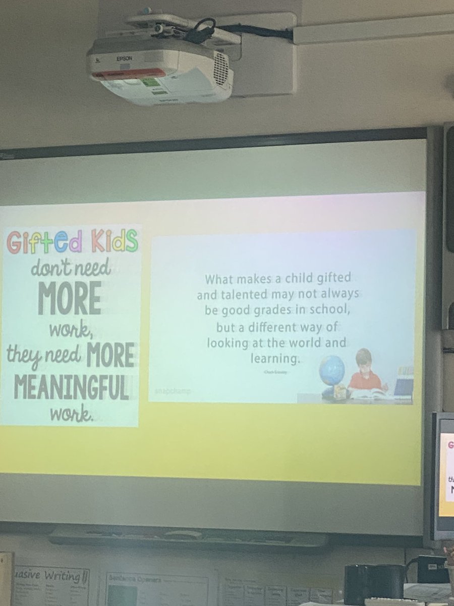 Today’s PL was on the DoE’s High Potential and Gifted Education policy. Thanks Glyn and Danielle.