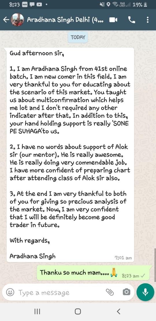 themukulagrawal's tweet photo. Housewife feedback.... any one can learn ... who is ready for hardwork... simple... call 09708094321

#studentfeedback #specialfeedback #feedback #sharemarketcourse #stockmarketcourse #mukulagrawal https://t.co/8Y3x08Rtjh