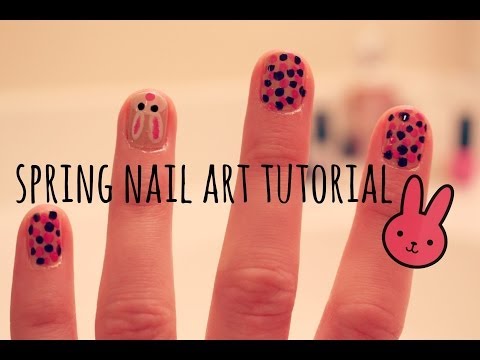 is.gd/tvWZIg (Watch Now) - Bunnies &amp; Polka Dots - Spring Nail Art Tutorial #nailart #naildesign #nailtutorial