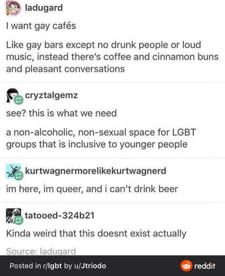 LieutenantDan14's tweet photo. When quarantine ends there needs to be a rise of gay cafés https://t.co/xbJdD1h0Lu