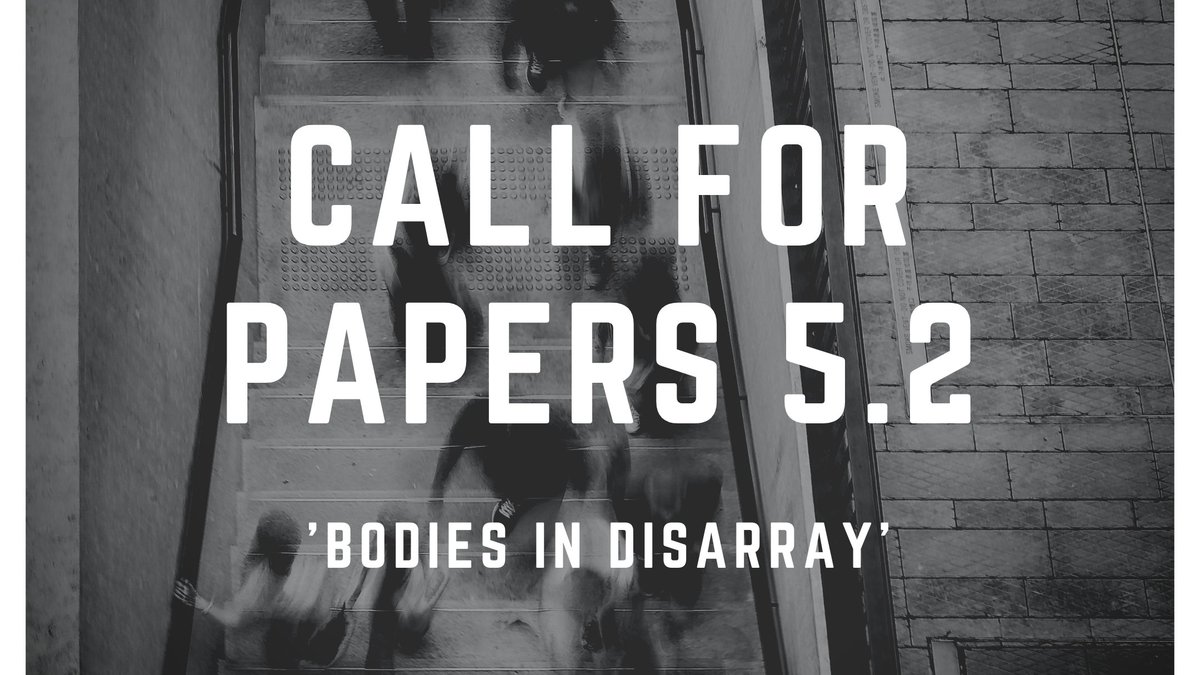 JunctionsUU's tweet photo. Just one month left to send us your submission for our latest Call for Papers 5.2 'Bodies in Disarray!'
Deadline for submission is 11 September 2020.
You can find the full CfP and submission details at https://t.co/ONQ3q7PMqm
#callforpapers #cfp #gradjournal #humanitiesjournal https://t.co/X8TMEAqh6s