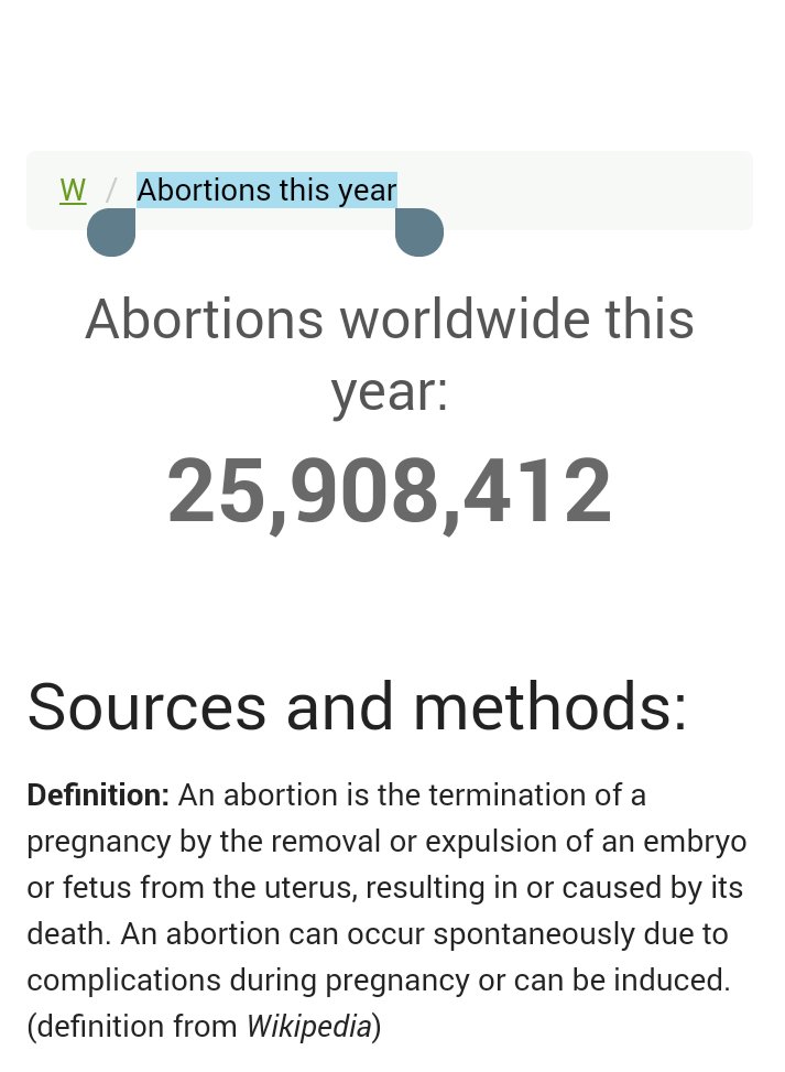 crime 1: abortion.abortion =/= women right.abortion = crime.except in extreme circumstances.