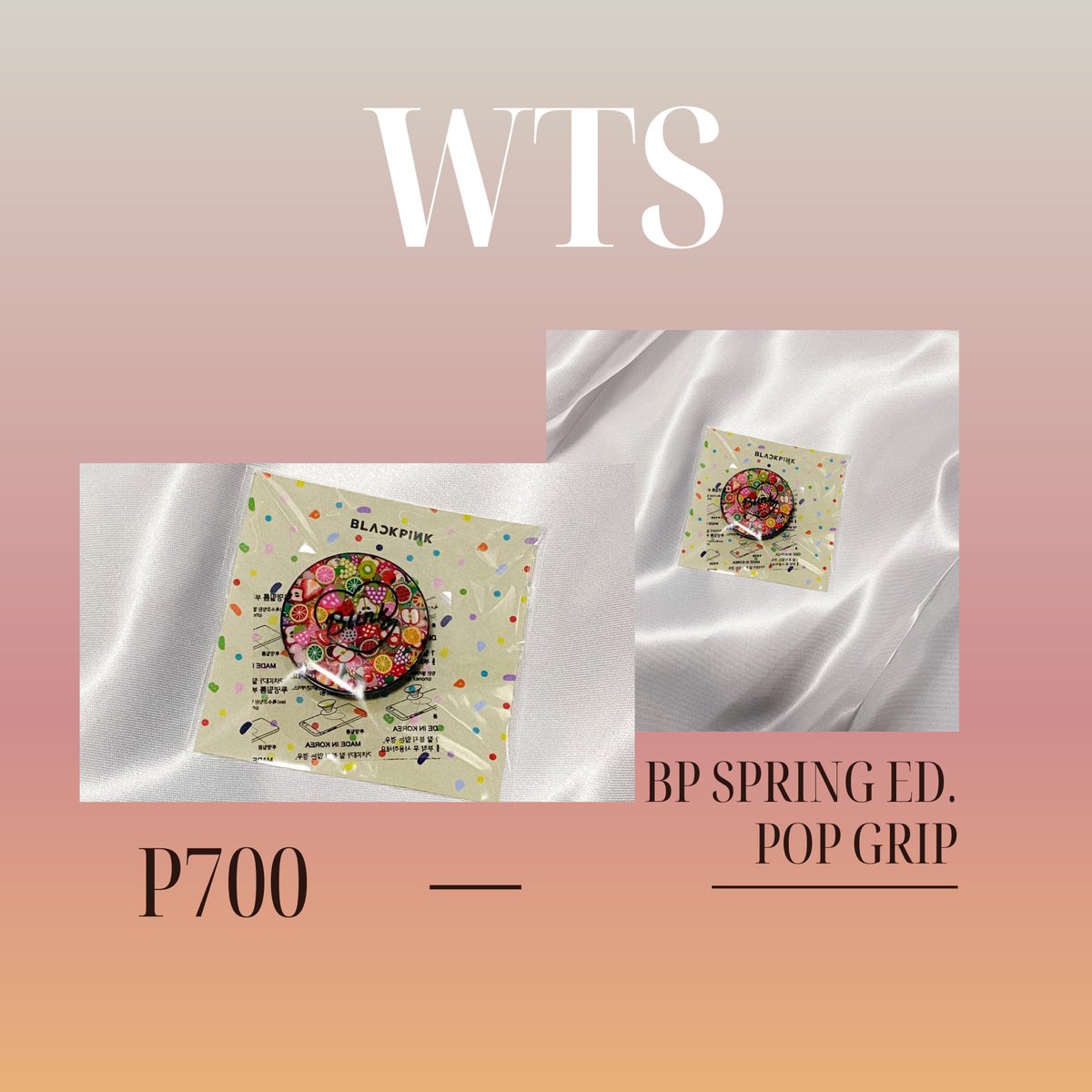 ShopAt_LUVVBP's tweet photo. BP SPRING ED POP GRIP

DM TO ORDER

@ygofficialblink #BLACKPINK #블랙핑크 
#JISOO #지수 #JENNIE #제니 #ROSÉ #로제 #LISA #리사 https://t.co/4d04pmiMOl