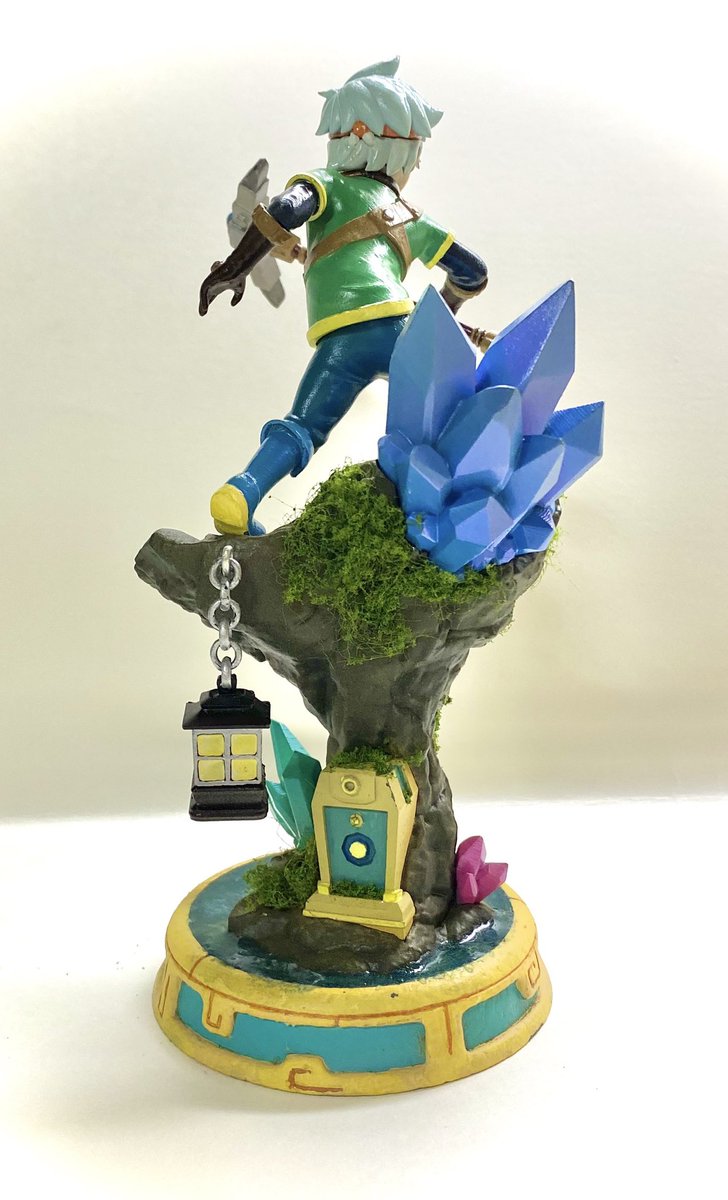 イタチ 創作キャラのフィギュア完成した ライトの髪型の造形難しかった マナクラッシュ イラスト フィギュア