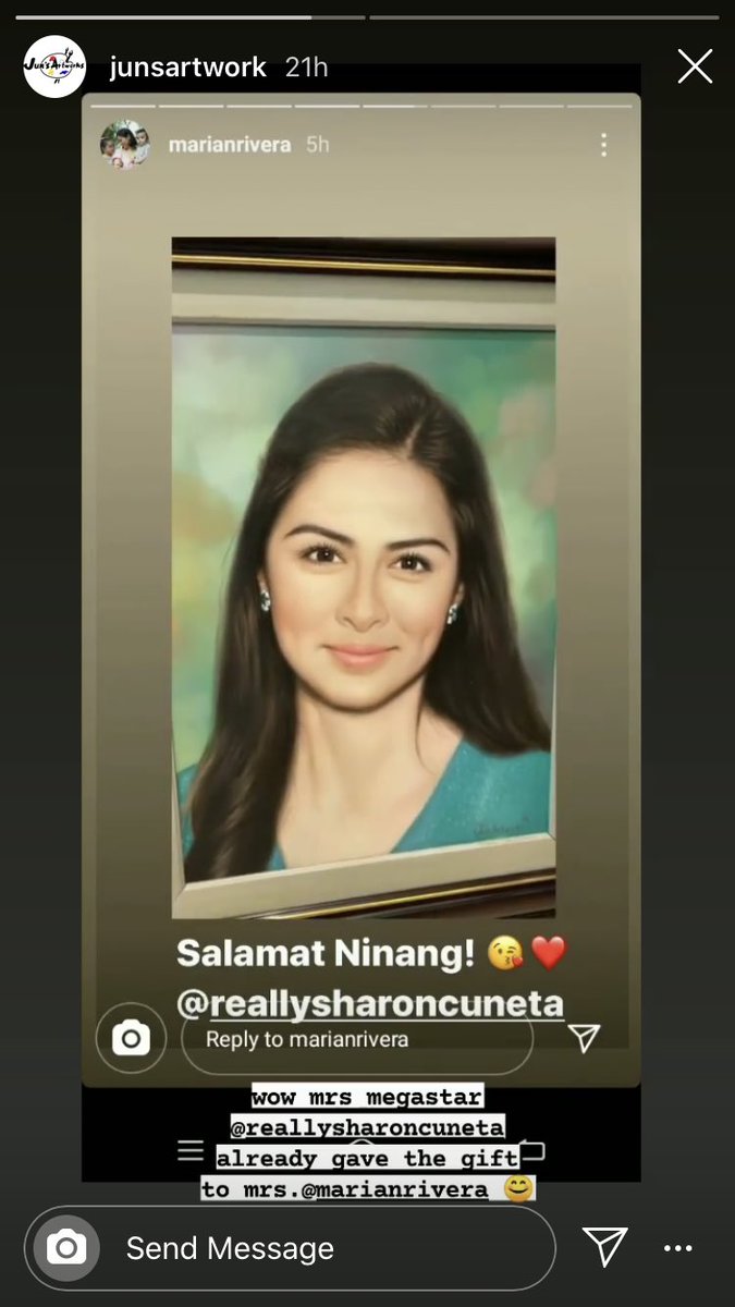 mariadongmarian's tweet photo. Ms.Sharon Cuneta ‘s 🎁 for Yan ☺️😍😍😍 
Marian Rivera 
👨‍🎨: Junsartwork 🎨 https://t.co/5VsZYmKtfz