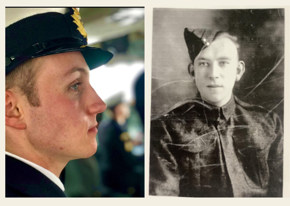 HMS Blyth remembers VJ Day 75. Pictured is our Navigating Officer whose Great Grandfather served in the Royal Engineers in the Far East during #WW2. #VJDay75 #WeWillRememberThem @RoyalNavy @BritishArmy