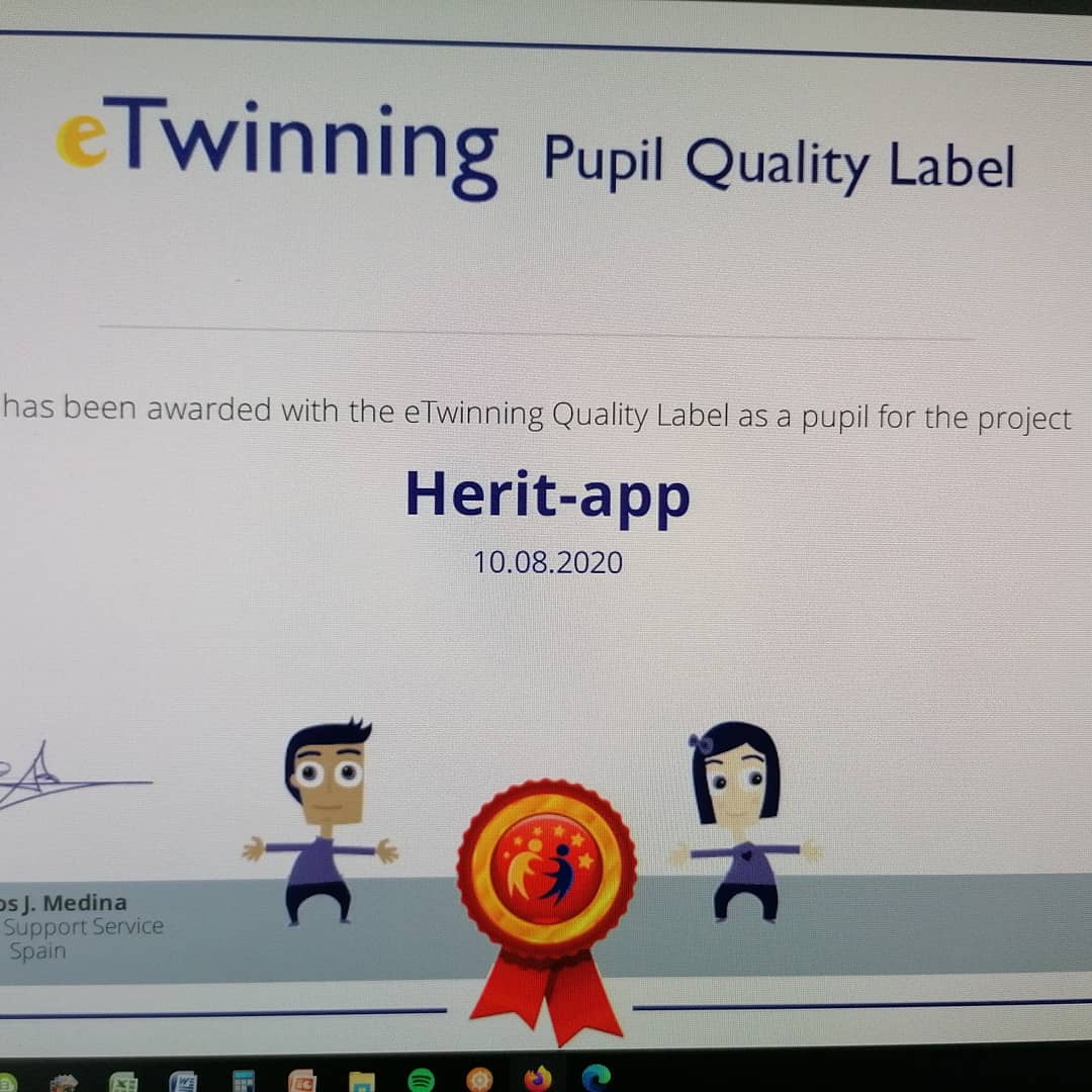 patriciammrico's tweet photo. Sello de Calidad Nacional por nuestro #etwinning_es #erasmus_project @heritapperasmus
@sepiegob
Una enorme satisfacción que nos anima @iescabo a seguir trabajando así. https://t.co/WTeYzkSlwJ