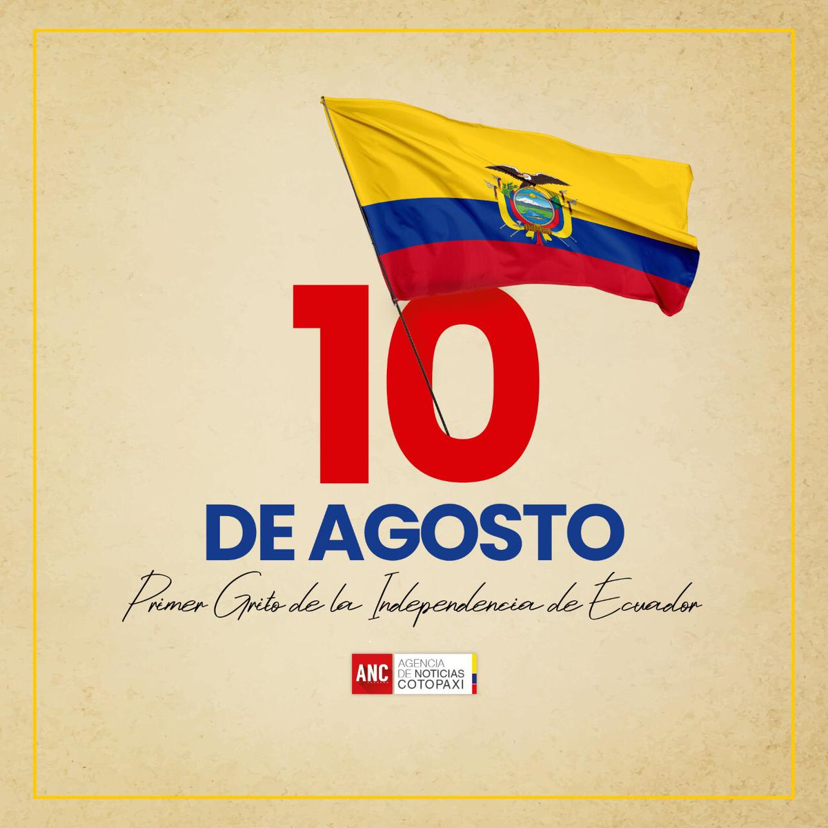 ANCecuador's tweet photo. #PrimerGritoDeIndependencia 🇪🇨 

Hace 211 años inició en nuestro país el proceso independentista que nos traería Libertad y sería ejemplo para toda América ¡Viva El #Ecuador! https://t.co/JJIwX682qW