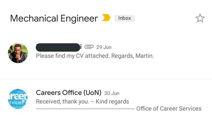 I didn't waste any time so I sent my CV to UoN career services and they confirmed. All I had to do now is wait.