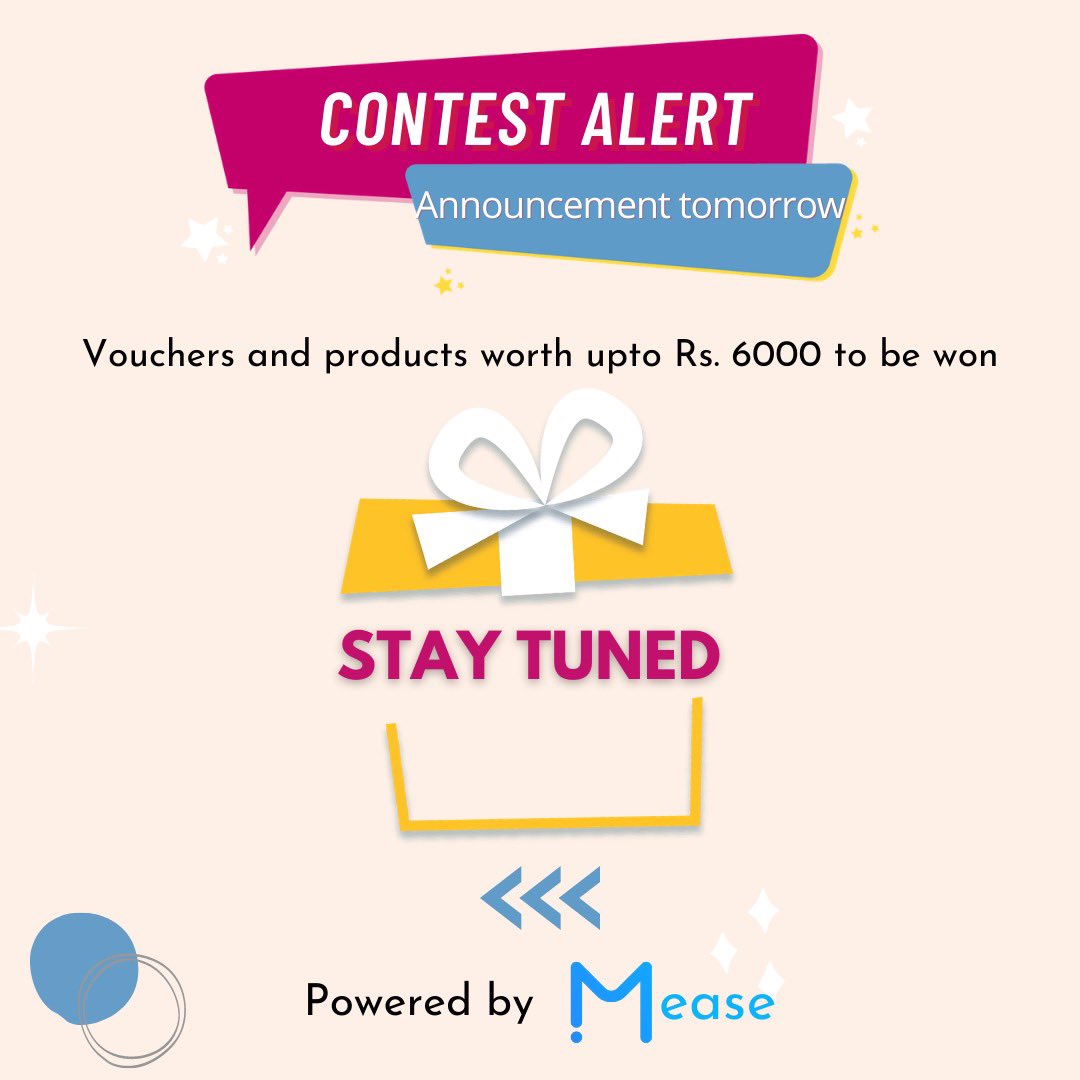 AppMease's tweet photo. 🌟 CONTEST ALERT 🌟
Announcing an exciting giveaway tomorrow! 😍Stay Tuned. 
.
.
.
.
.
#contest #giveawaycontest #giveaway #contestalert #contesttime #contestindia #giveawayindia #contestentry #contestmumbai #contestgram #giveawaymumbai https://t.co/jtEDCojE4z