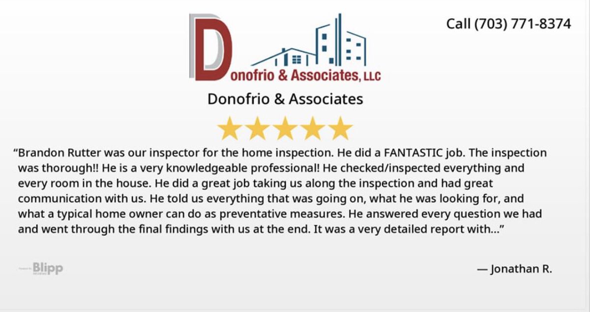 DonofrioInspect's tweet photo. Looking for a detailed and knowledgeable home inspector?? Call and request BRANDON RUTTER!!
#homeinspector
#donofrioinspect https://t.co/9MhDFkfHO5
