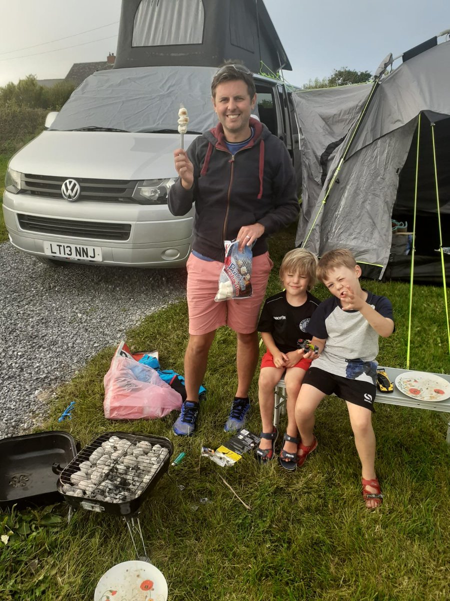 Happy campers. Beautiful Rhossili