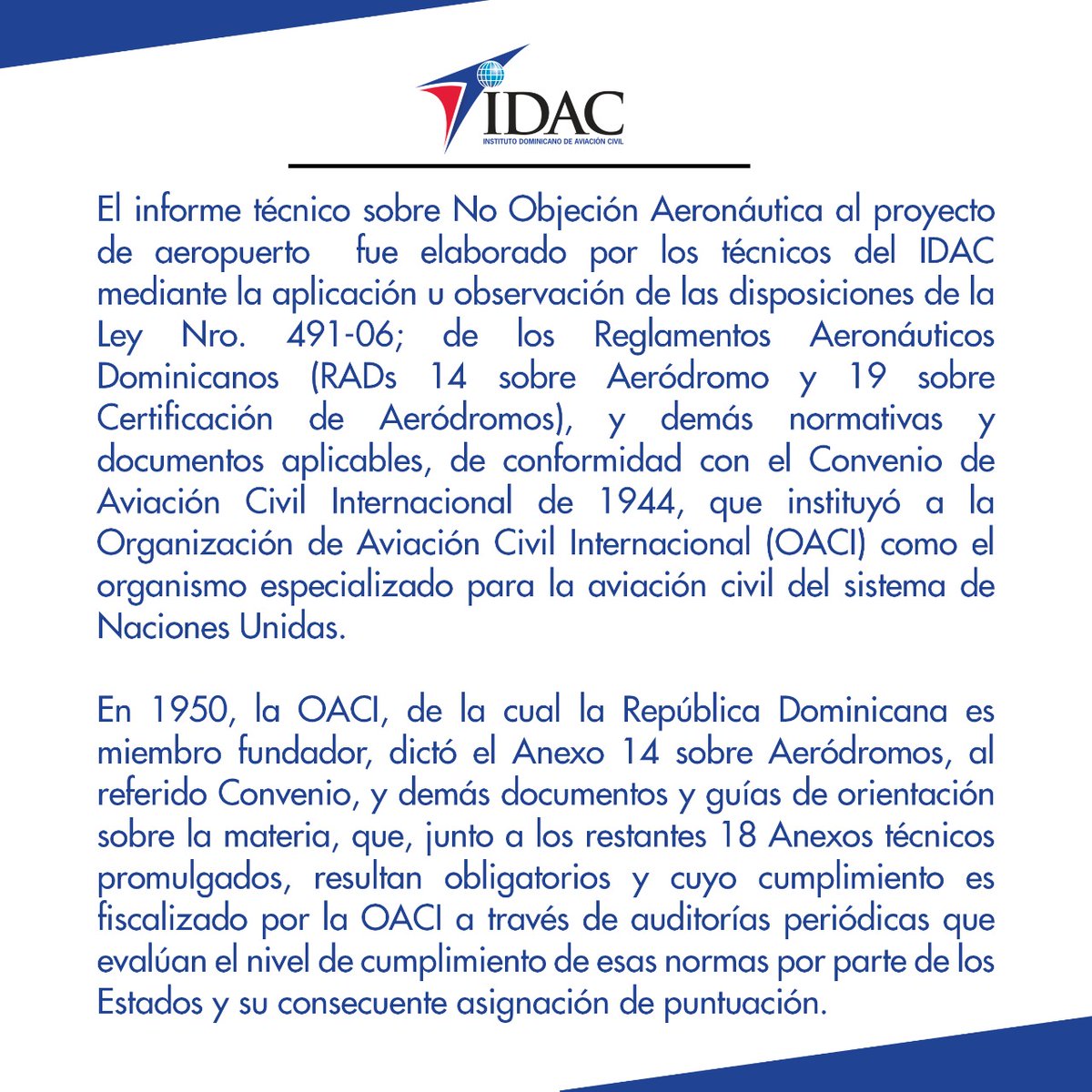 IDAC_RD's tweet photo. COMUNICADO A LA OPINIÓN PÚBLICA NACIONAL https://t.co/ut5UQCa3QR