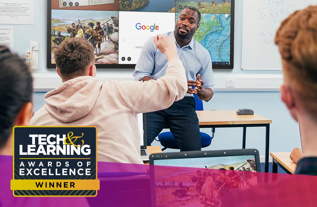 GetClearTouch's tweet image. Clear Touch Collage just picked up a @Tech &amp;amp; Learning Magazine 2020 Award of Excellence for its ability to enhance collaborative education in the classroom &amp;amp; beyond! #breakthroughyear #interactdifferently