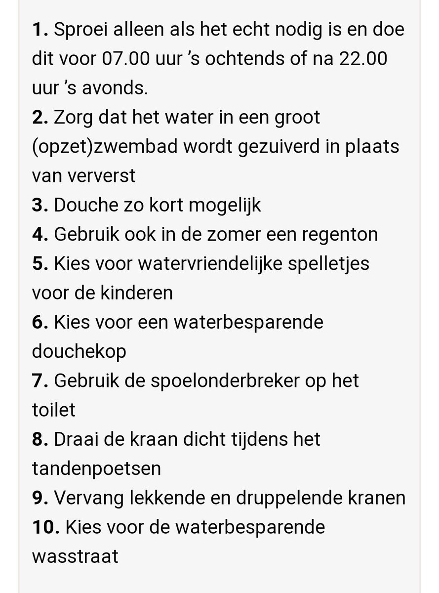 Please retweet deze tips van Vitens uit het AD. We zijn door corona met veel meer thuis, we hebben meer zwembaden gekocht en het is heul warm. Kortom we verbruiken nu meer dan ooit teveel, te snel en tegelijk ons water en reserves kunnen óók hier op!