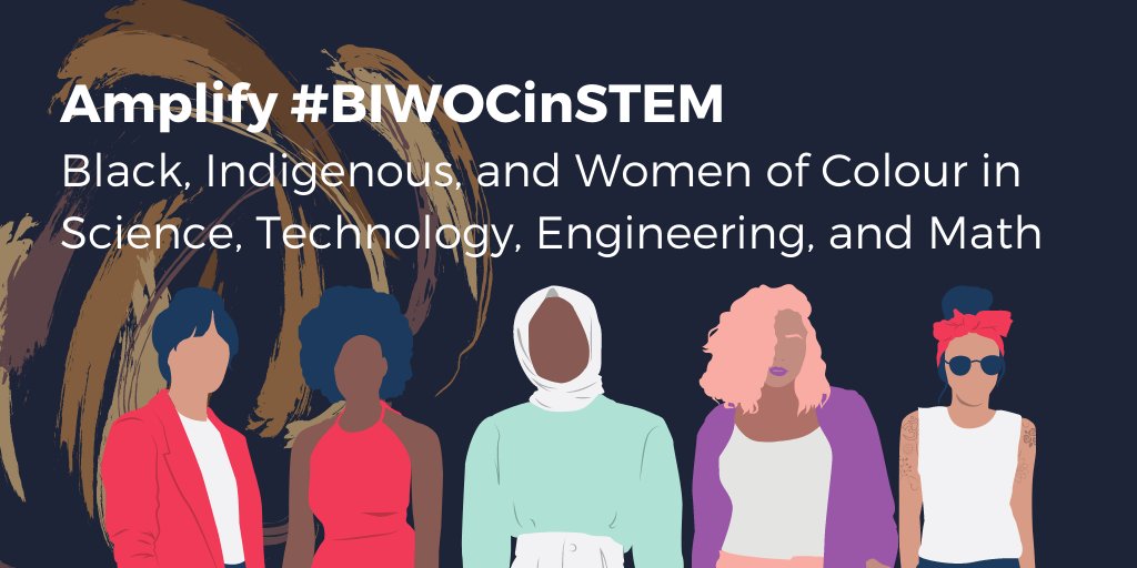 Sarah_Paquet's tweet photo. This week, I am pausing all scheduled and corporate content to focus solely on amplifying the voices of #BIWOCinSTEM 🇨🇦. #WomenInSTEM who are black, indigenous, and people of colour drive innovation—and that’s worth recognizing. https://t.co/RV5pcwzdXs