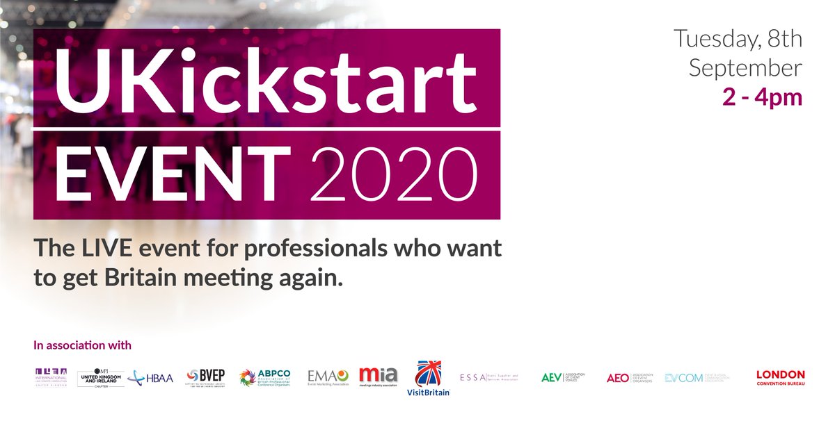 MIAuk's tweet photo. The mia is proud to be supporting The #UKickstartEvent2020, a free-to-attend opportunity for meeting professionals to demonstrate the power of #events. 

Don’t miss out. Register below 👇

https://t.co/qFkMzT6cvP

 #GetBritainMeeting #ProjectConfidence https://t.co/pEY6XkHBaX