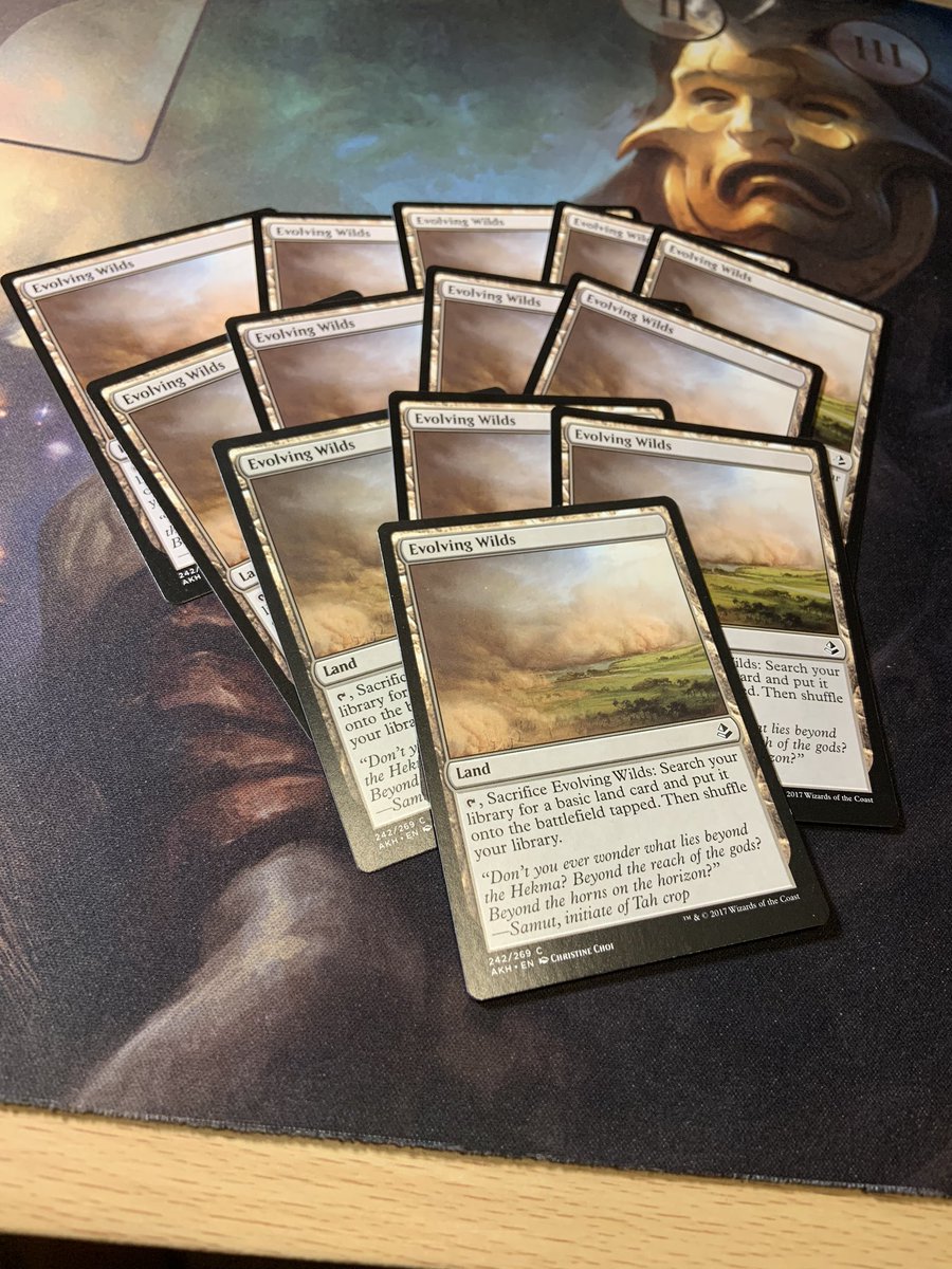 CreateCommander's tweet image. Do you ever realize that you might have too many of the same art? #evolvingwilds #mtg #edh #commander #MagicTheGathering #mtgart