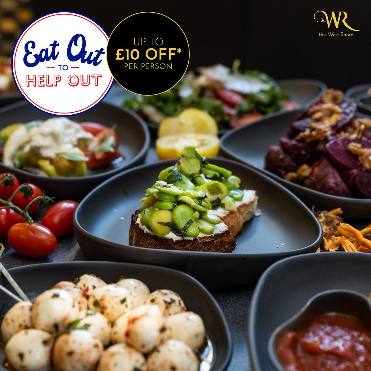 EAT OUT TO HELP EVERY TUESDAY AND WEDNESDAY AT THE WESTROOM!

Enjoy 50% off food and soft drinks up to £10 per person at The WestRoom, available every Tuesday Wednesday throughout August.*

For all reservations please visit > bit.ly/39VAs0L

*Terms and conditions apply.