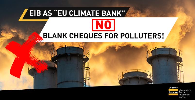 WWFEU's tweet photo. A climate bank cannot fund climate change.
@EIB must stay away from polluters!
Report by @CounterBalance: https://t.co/7WoNvEKh1W
#ClimateBankNow https://t.co/iQryNEcsfl