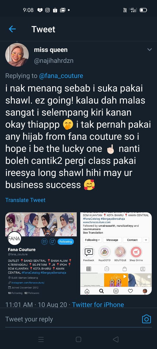 Fana Couture On Twitter Pemenang Giveaway Kita Kalini Adalah Najihahrdzn Aryaazzahra1 Nanisguardian Tahniah Sila Dm Nama No Phone Dan Alamat Untuk Kita Pos Besok Ye Https T Co Jhpun9txqd