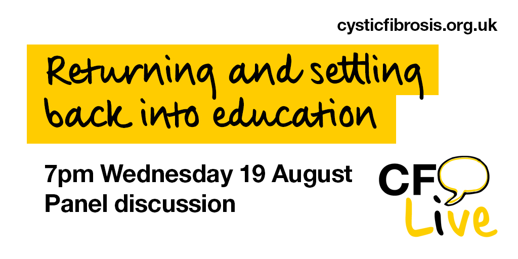 We know some children have been back at school during #shielding, are just returning or planning to soon. Join our expert panel who will help to answer some of the questions you may have about going back to school &amp; discuss what support is available: bit.ly/3isumbe