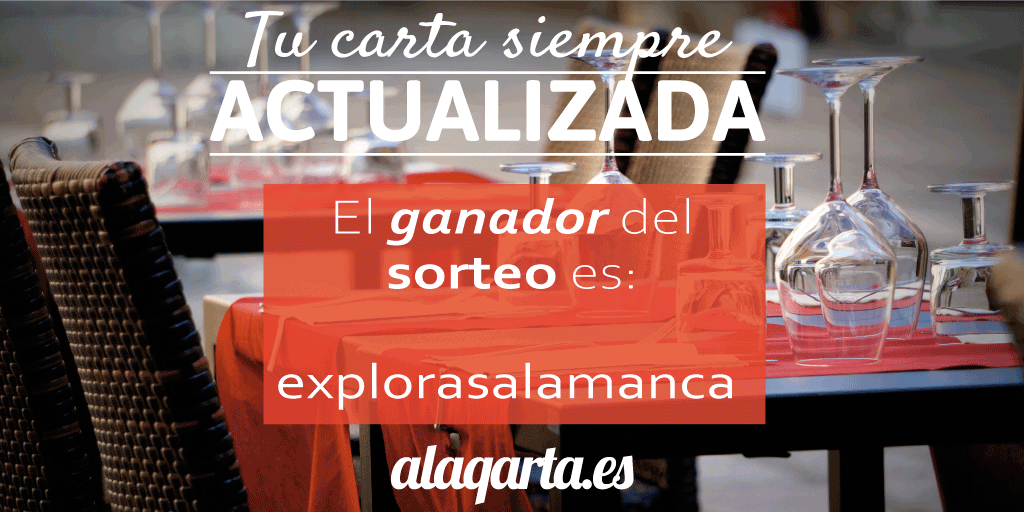 alaqarta's tweet photo. El ganador 🏆 del sorteo de una carta digital con qr es @explorasalamanca.
Enhorabuena‼️ 🎊🎉🎁 https://t.co/4Nk6Yxas8o