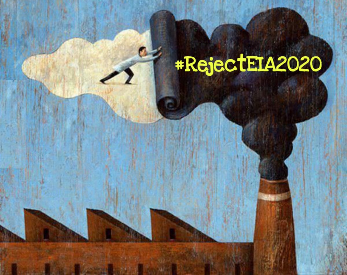 DharDipsita's tweet photo. If not us then who? 
Environment is not for sale! 
#rejectEIA2020 https://t.co/FWENV9vkYQ