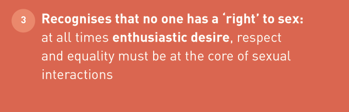 EWL’s Principle #3 for  #FeministSex Education: Recognises that no one has a ‘right’ to sex: at all times enthusiastic desire, respect and equality must be at the core of sexual interactions.  #FeministSex  http://bit.ly/3hCiQtn 